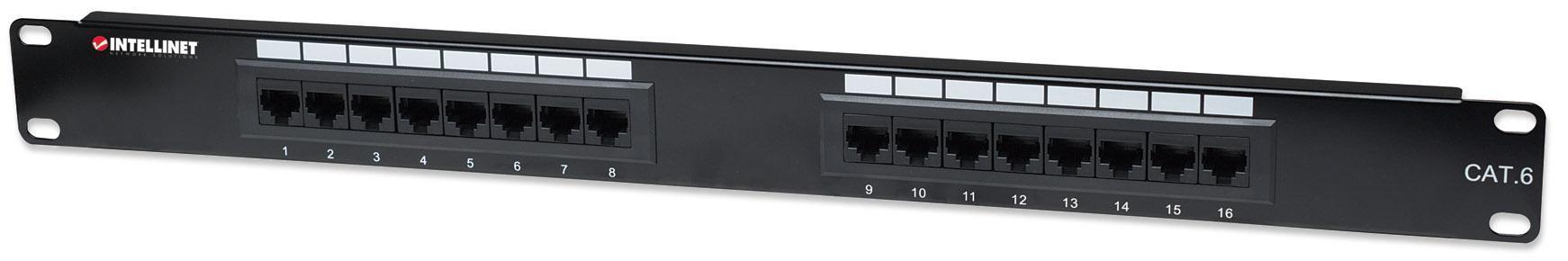 Pannello Patch UTP 16 Porte RJ45 Cat. 6 INTELLINET - immagine 3