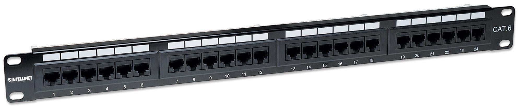 "Patch Panel UTP 24 Porte RJ45 Cat.6" INTELLINET - immagine 3