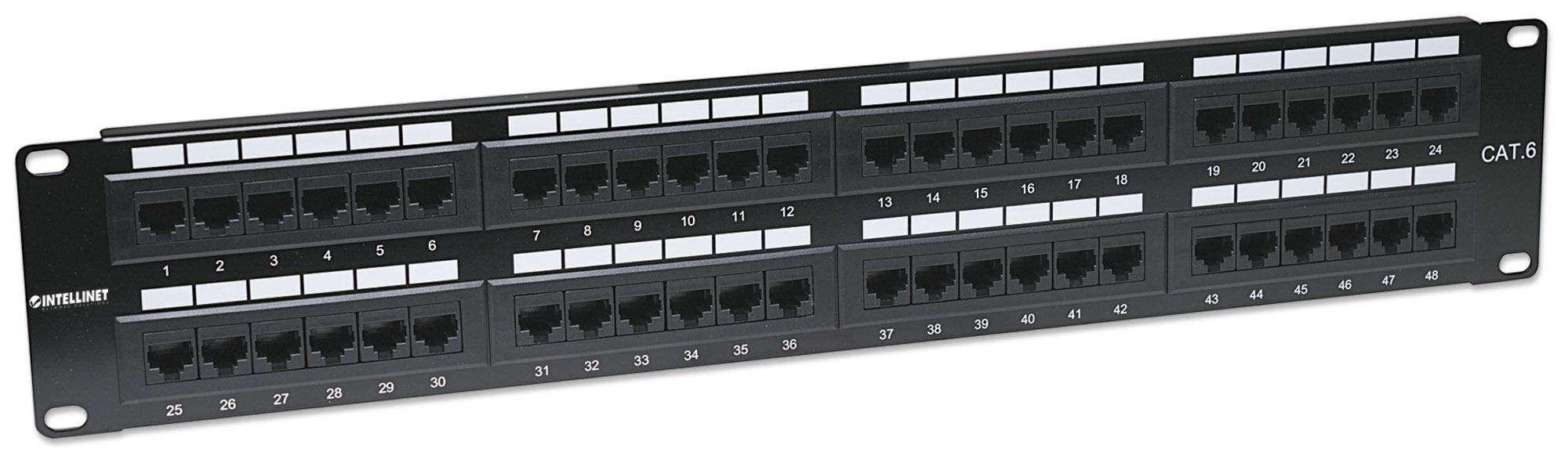 Pannello Patch UTP 48 RJ45 Cat. 6: massima connettività INTELLINET - immagine 3
