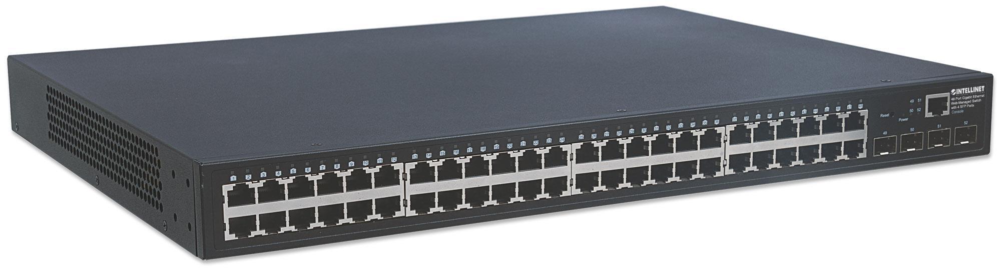 Switch Ethernet 48 Porte Gigabit Web-Managed con 4 porte SFP INTELLINET - immagine 3