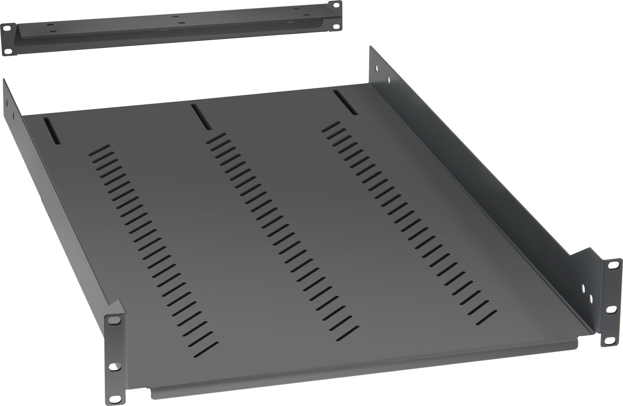 Mensola Rack Server 19'' 2U Nera - 765mm - Stabile e Pratica INTELLINET - immagine 3