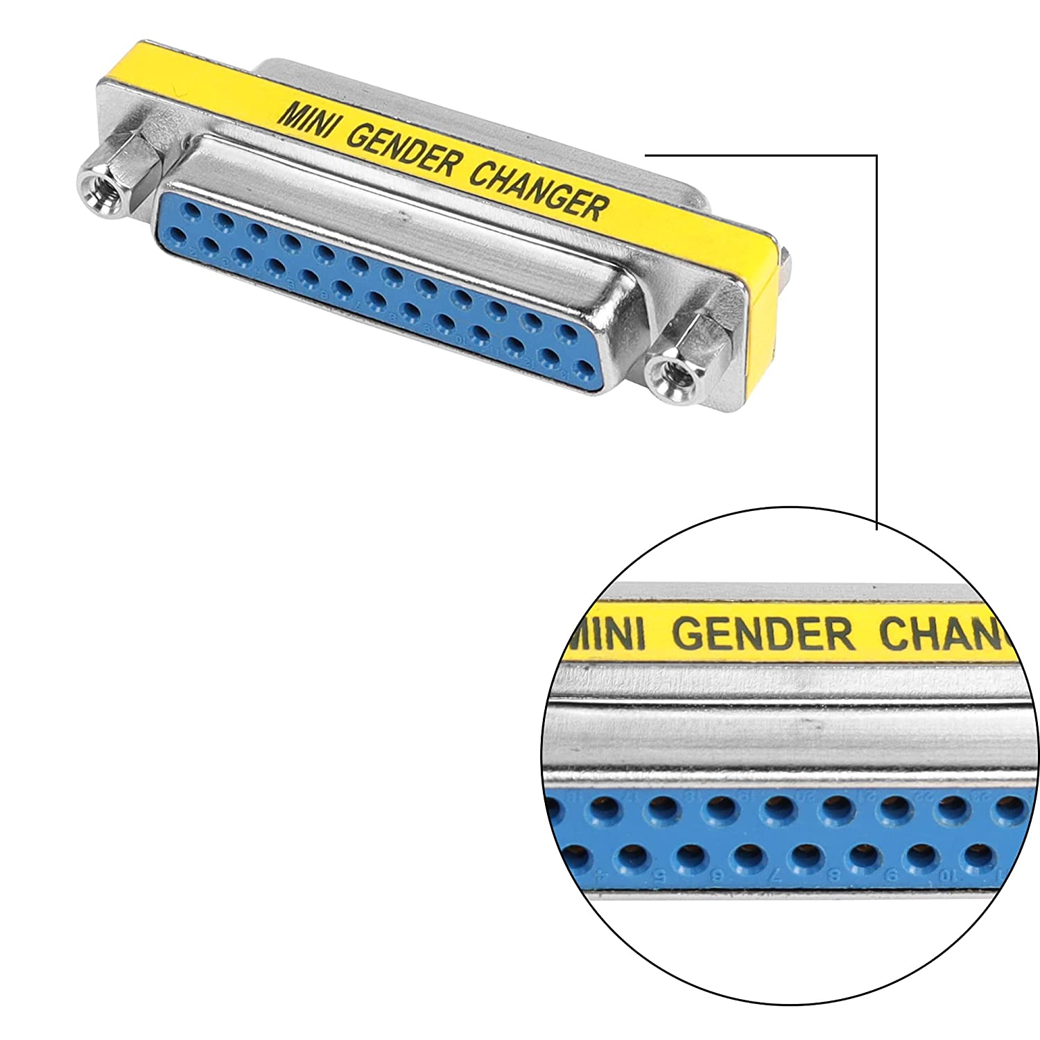 Mini Gender Changer DB25 Femmina-Femmina MANHATTAN - immagine 3