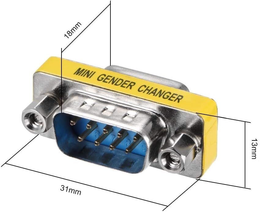 Mini Gender Changer DB9 M/M - Connettore Standard MANHATTAN - immagine 3