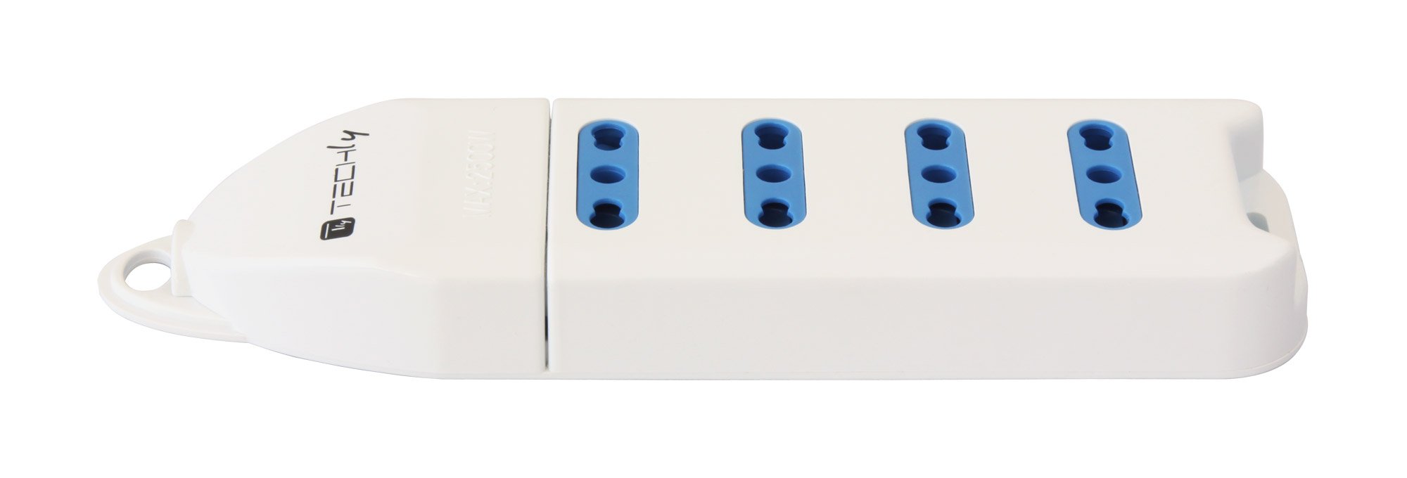 Multipresa 4 Posti Italiana Bipasso Senza Cavo Bianco TECHLY - immagine 3
