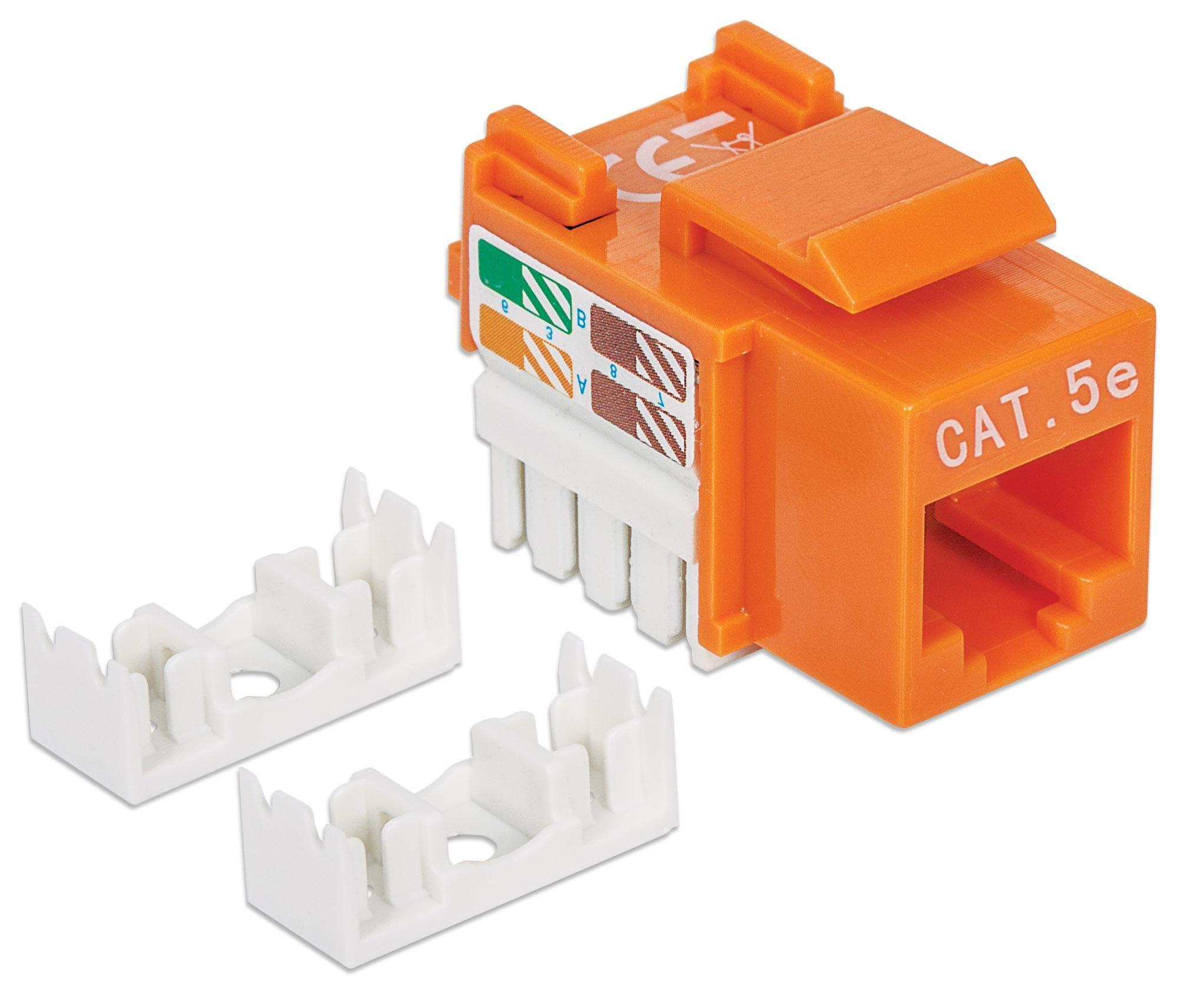 Keystone RJ45 Cat5e UTP Arancione: Freschezza Fruttata INTELLINET - immagine 3