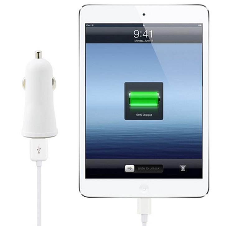 Caricatore da Auto Universale 1 Porta USB con Uscita 5V 1A Bianco TECHLY - immagine 3