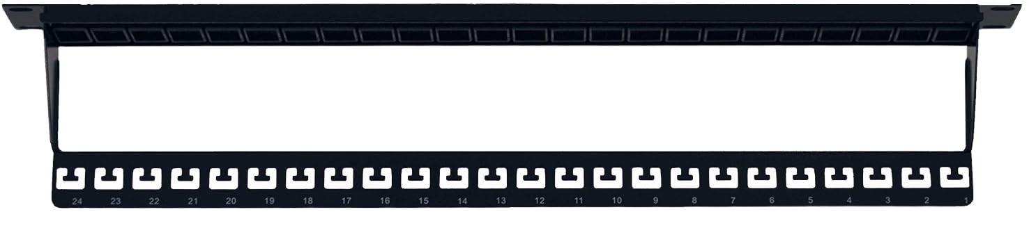 Pannello Patch Modulare Nero 24 Porte 1U - Frutti Esclusi INTELLINET - immagine 2