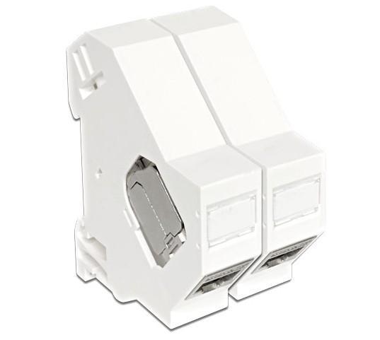 Adattatore su barra DIN per modulo RJ45 Keystone DELOCK - immagine 3