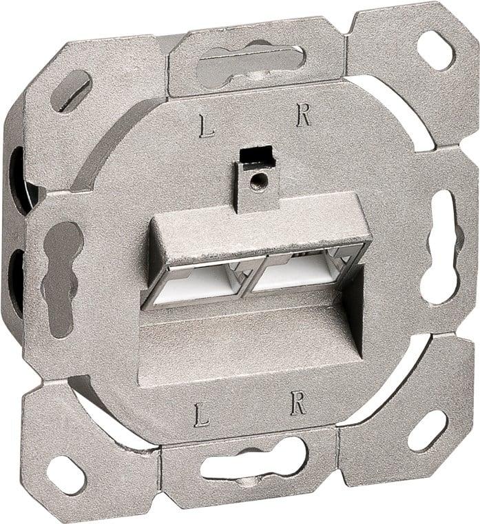 Presa a Muro Esterna 2xRJ45 Cat.6A Bianco GOOBAY - immagine 3