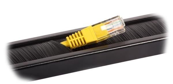 Pannello Passacavi Forato Nero 1U - Pratico e Elegante INTELLINET - immagine 3