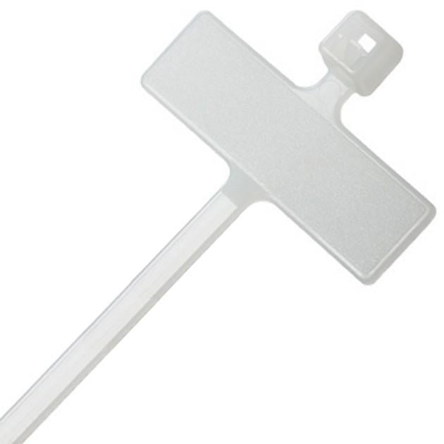Fascette Fermacavi 100x2,5mm con Targhetta 25x8mm 100 pz Bianco TECHLY - immagine 3