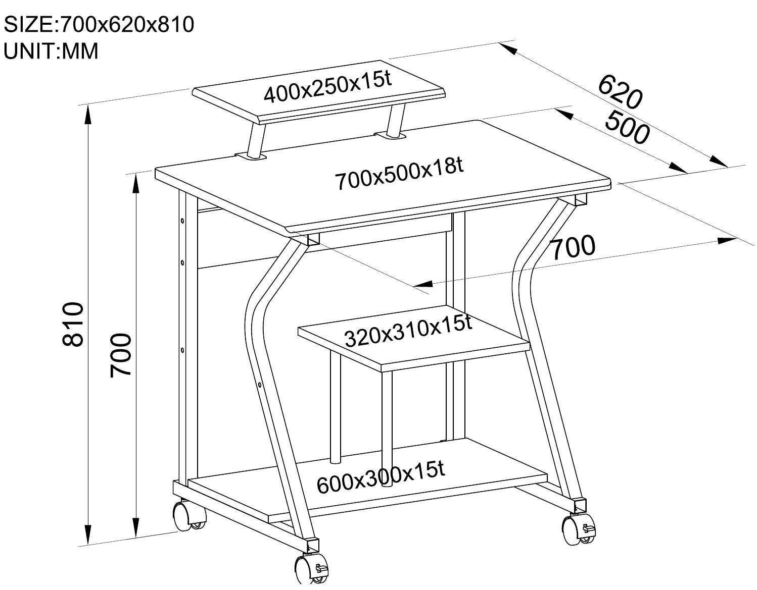 Scrivania per Computer Compact TECHLY - immagine 3