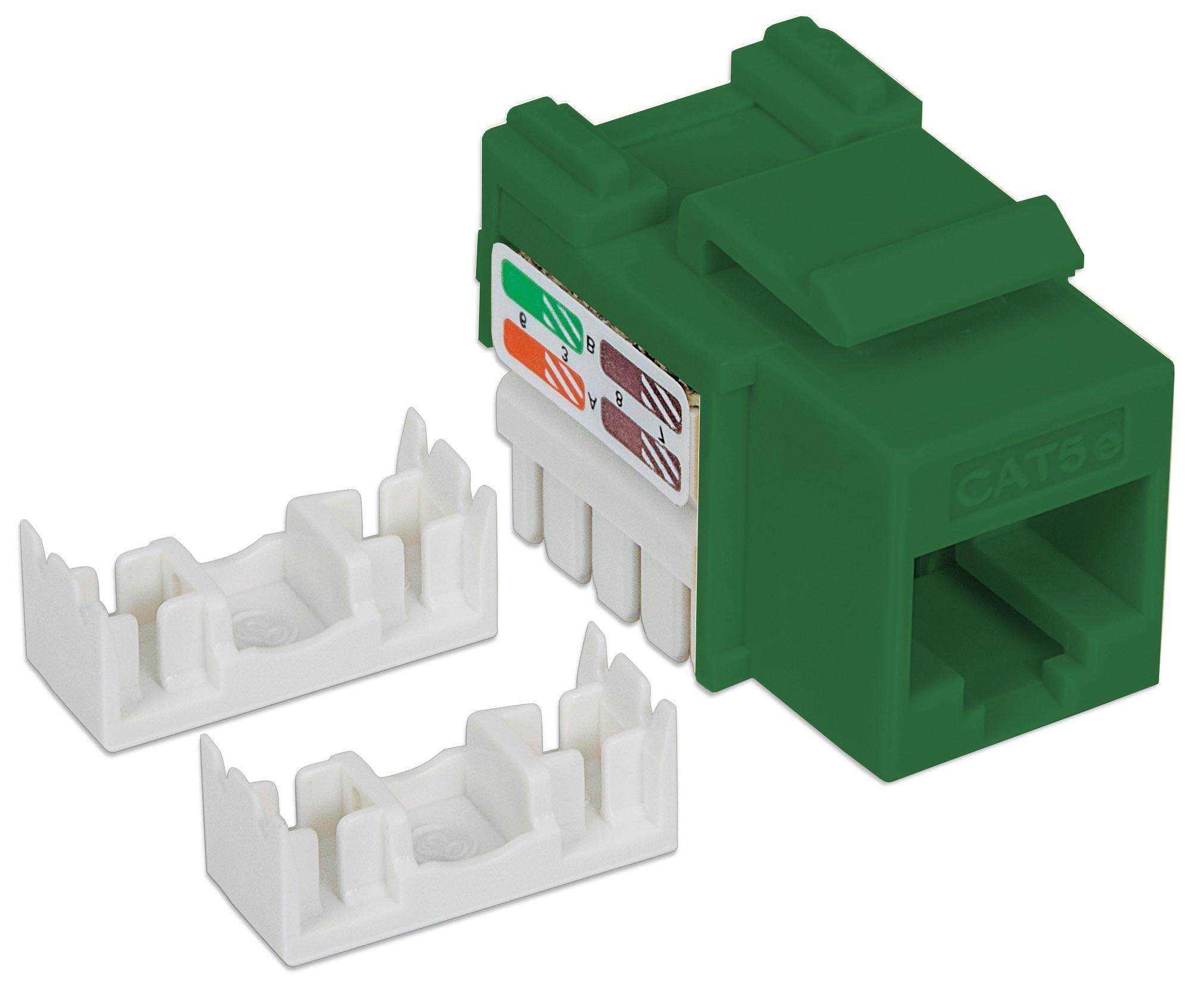 Frutto Keystone RJ45 Cat5e UTP Verde INTELLINET - immagine 3