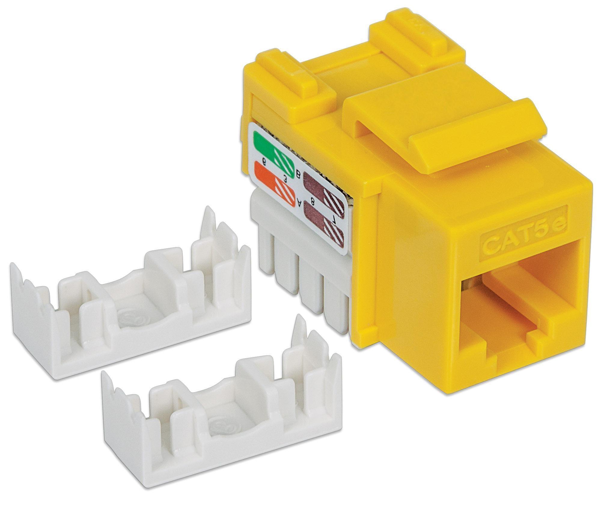 "Keystone RJ45 Cat5e UTP Giallo: Frutto della connettività" INTELLINET - immagine 3