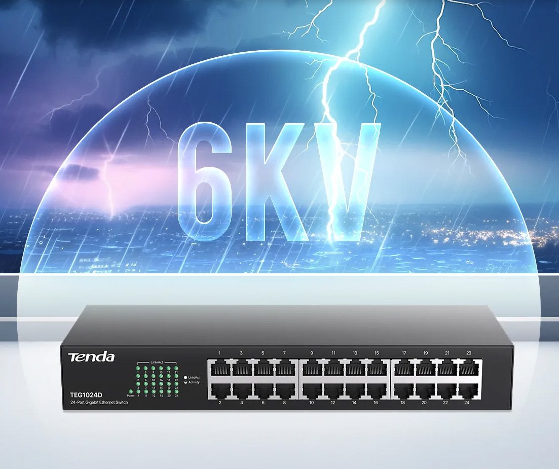 Switch 24 Porte 10/100/1000 Gigabit TEG1024D TENDA - immagine 5