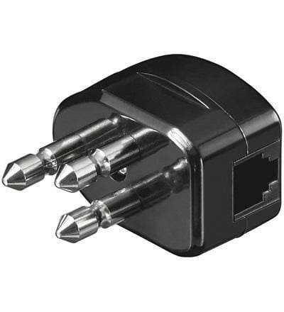 Spina RJ11 Nera: connettività tripla INTELLINET