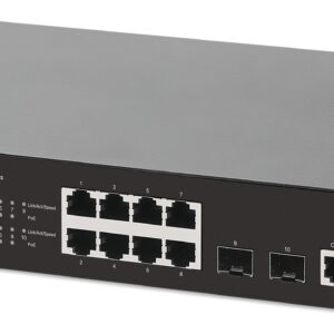 Switch Gigabit Ethernet 8 Porte PoE+ Web-Managed con 2 porte SFP INTELLINET
