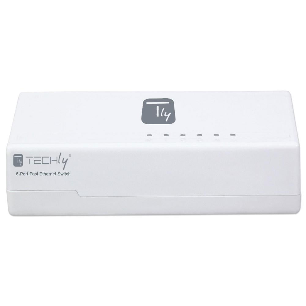 Switch Hub 10/100 Mbps Fast Ethernet 5 Porte TECHLY - immagine 4