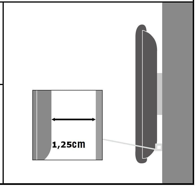 Supporto a muro per TV LED LCD 13''-37'' fisso Nero TECHLY - immagine 4