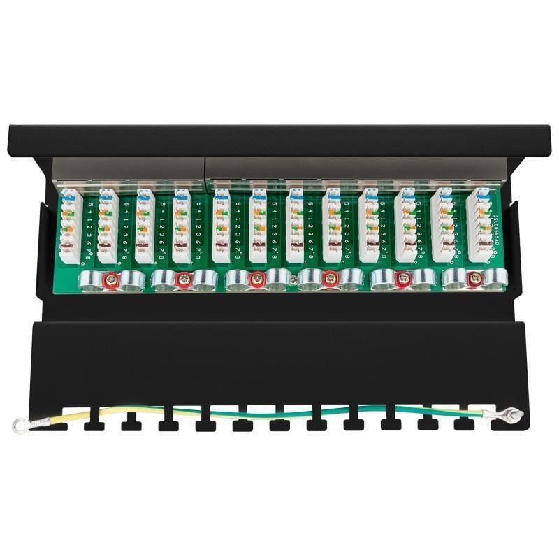 Pannello Patch 12 Porte Cat. 6 FTP Nero INTELLINET - immagine 4