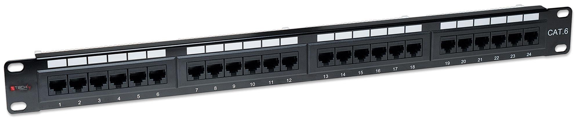 Pannello Patch UTP 24 Posti RJ45 Cat.6 Techly TECHLY PROFESSIONAL - immagine 4