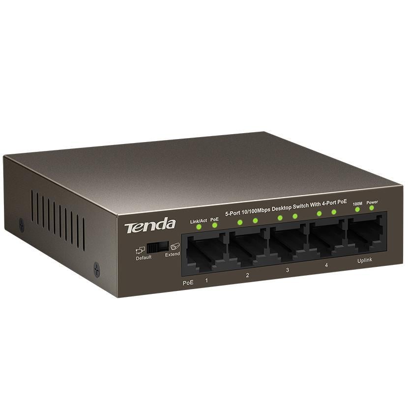 Switch Desktop 5 Porte 10/100 con 4 Porte PoE TEF1105P TENDA - immagine 3