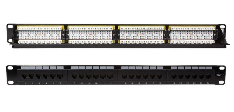 Pannello Patch 24 Posti 1HE Cat.6 UTP Nero LOGILINK - immagine 4