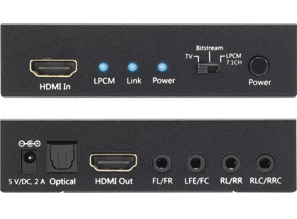 Estrattore Audio LPCM 7.1 da HDMI 4K UHD 3D TECHLY - immagine 4