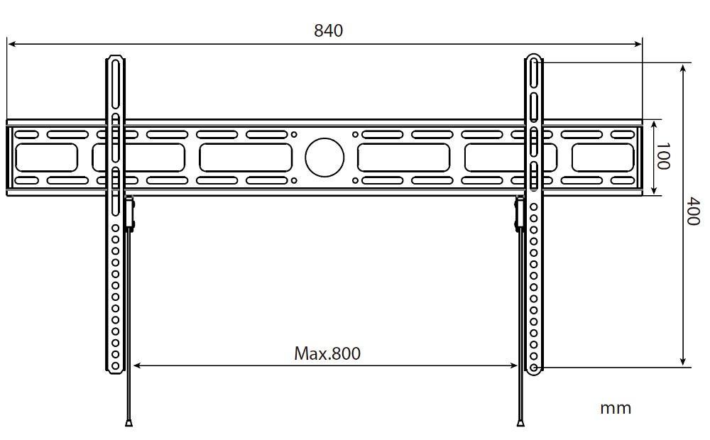 Supporto a Muro per TV LED LCD 42-80'' Ultra Slim fisso H400mm TECHLY - immagine 4