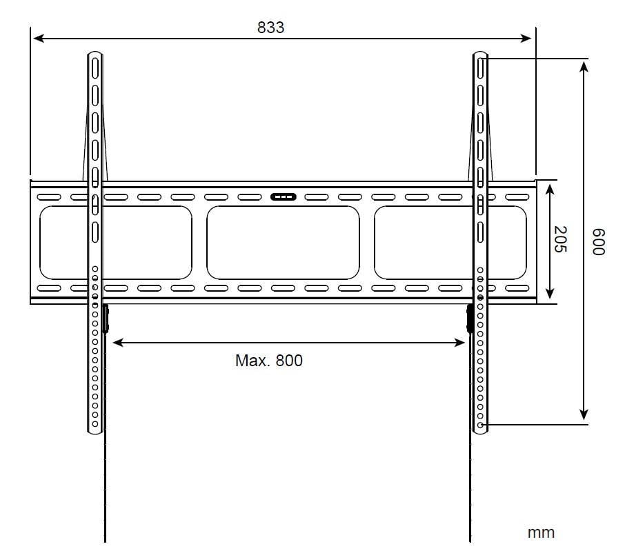 Supporto a Muro per TV LED LCD 42-80'' Ultra Slim fisso H600mm TECHLY - immagine 4