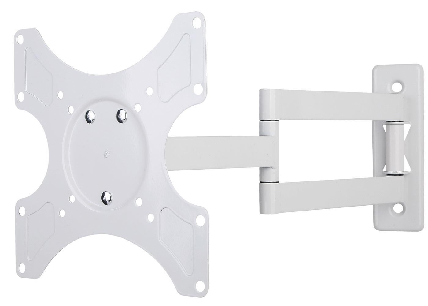 Supporto a Muro per TV LED LCD 19-37'' Inclinabile 3 Snodi Bianco TECHLY - immagine 5