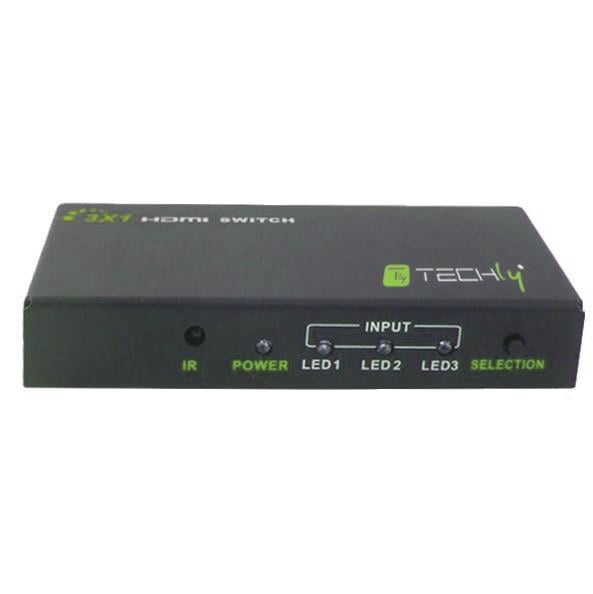Switch HDMI 3 IN 1 OUT con Telecomando 4K UHD 3D TECHLY - immagine 4