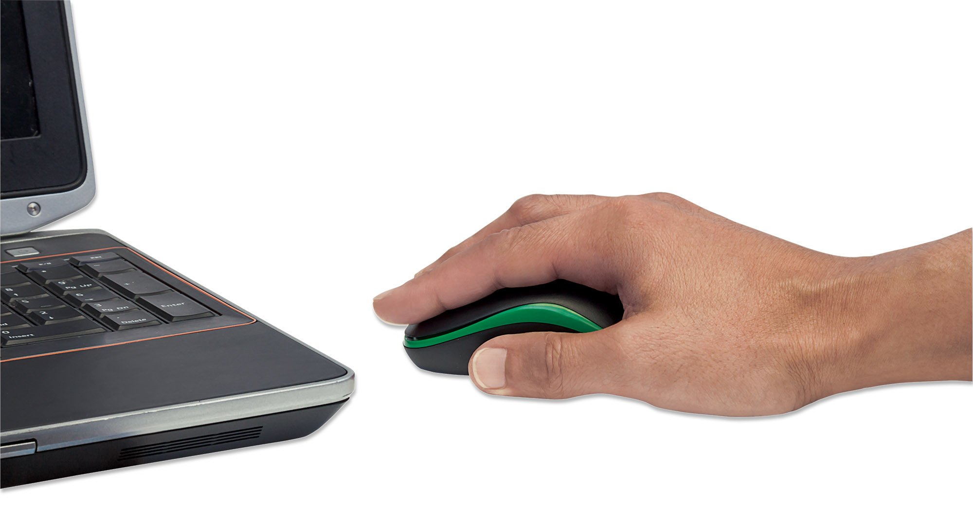 Mouse Ottico Wireless con Micro Ricevitore USB 1000dpi Nero/Verde MANHATTAN - immagine 4