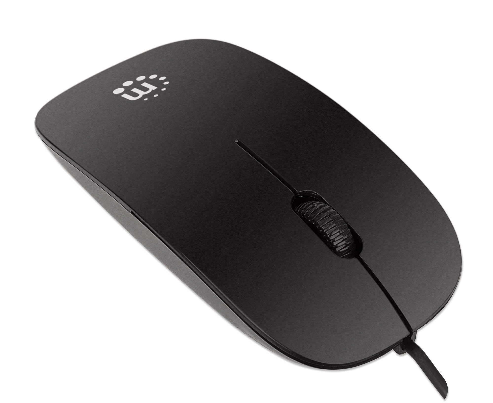 Mini Mouse Ottico USB Nero con Cavo Silhouette da 1,2m MANHATTAN - immagine 4