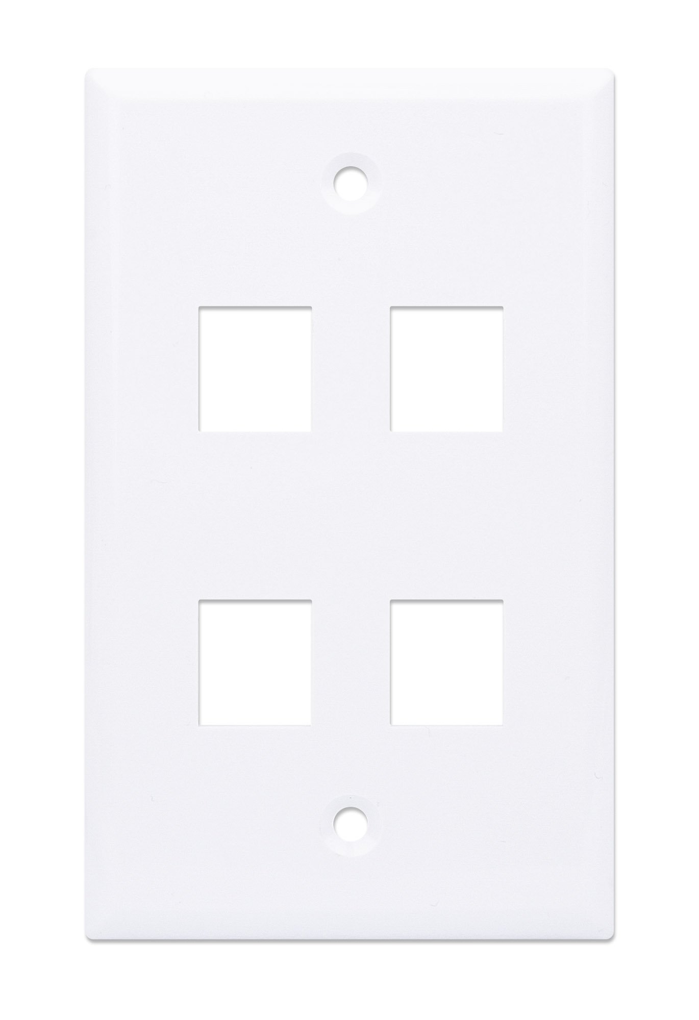 Placca Porta Frutti 4 Posti Bianco - Design Mod.503 INTELLINET - immagine 4