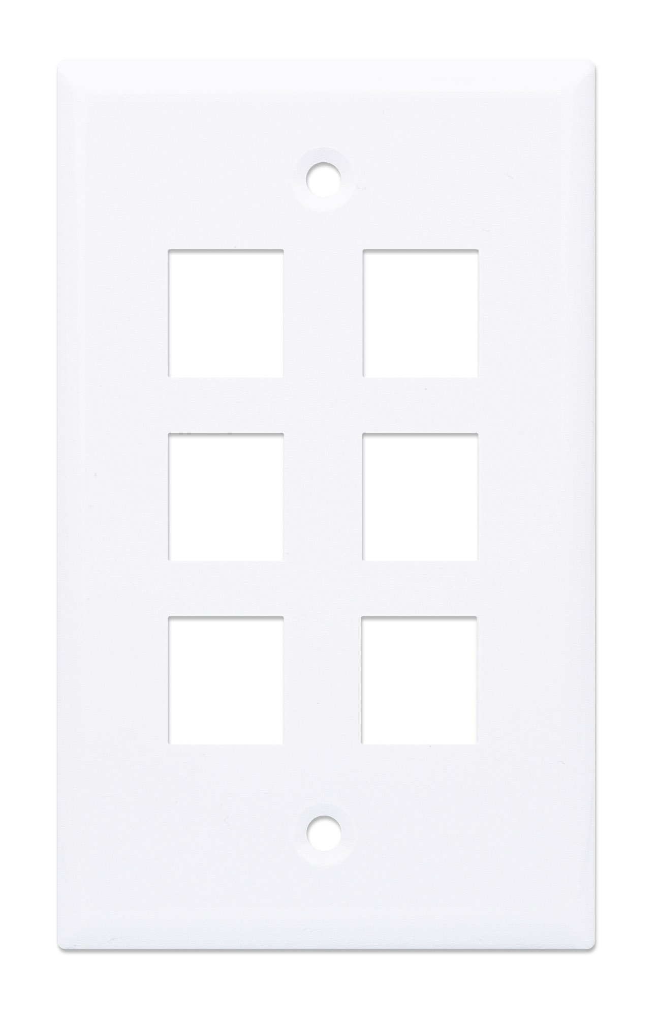 Placca Porta Frutti Bianca 6 Posti - Modello 503 INTELLINET - immagine 4