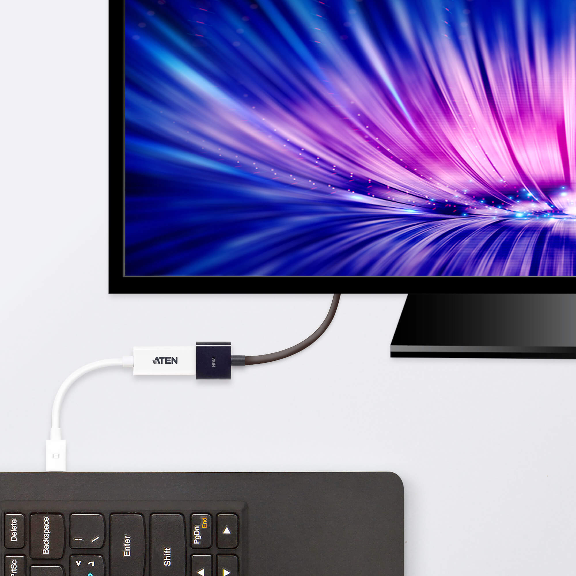 Adattatore Mini DisplayPort (Thunderbolt) a HDMI, VC980-AT ATEN - immagine 4