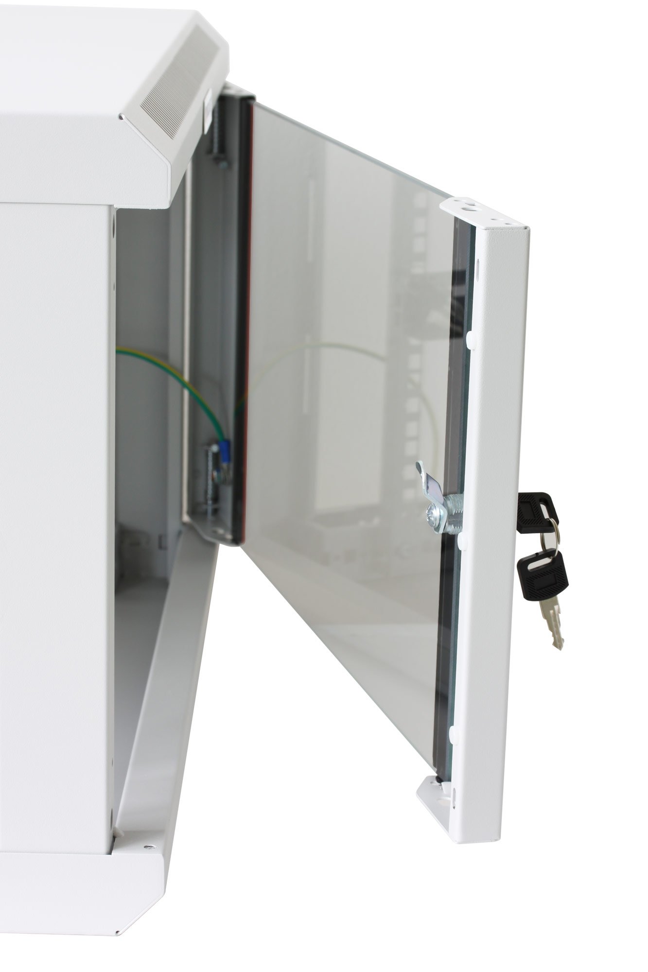 Armadio Rack 19'' a muro 6U profondità 600mm Grigio INTELLINET - immagine 5