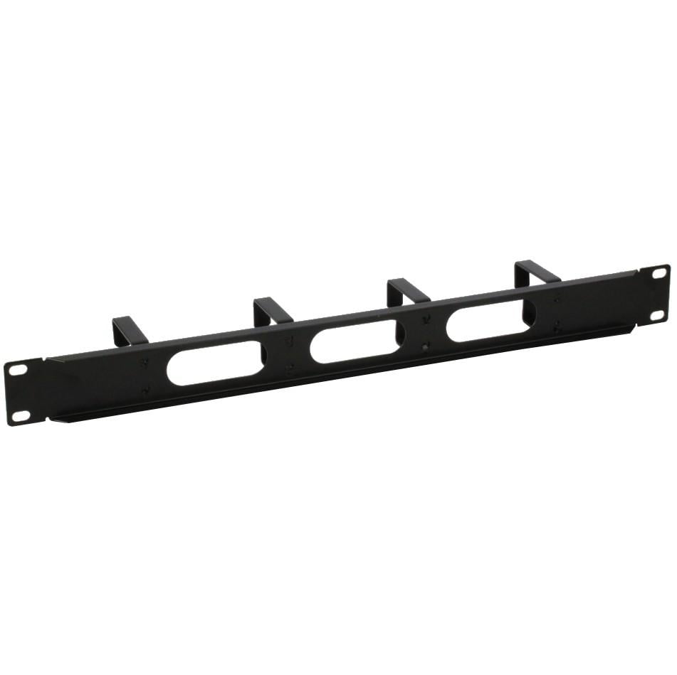 Pannello Passacavi 4 Anelli Corti Metallo Nero 1U INTELLINET - immagine 3