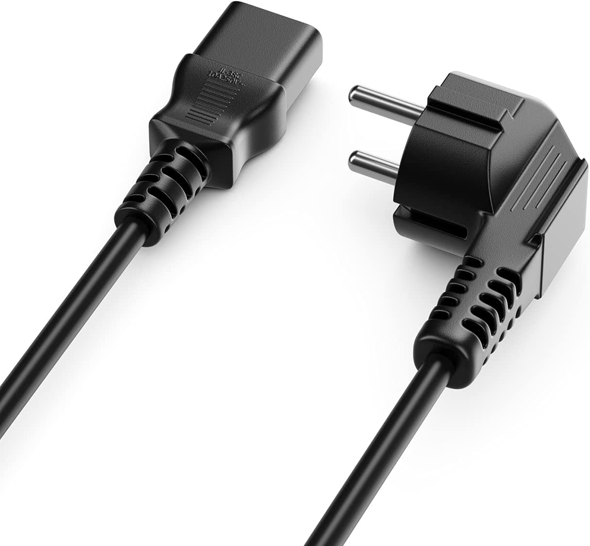 Cavo di alimentazione angolato C13 F Schuko - 3m - Nero MANHATTAN - immagine 3