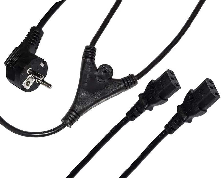 Cavo Schuko sdoppiato 10A con 2 C13 nero 1,8 mt MANHATTAN - immagine 3