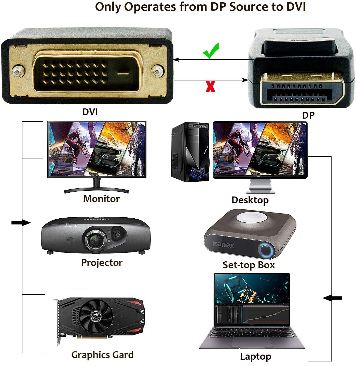 Cavo Monitor DisplayPort 1.2 a DVI 3 metri TECHLY - immagine 4