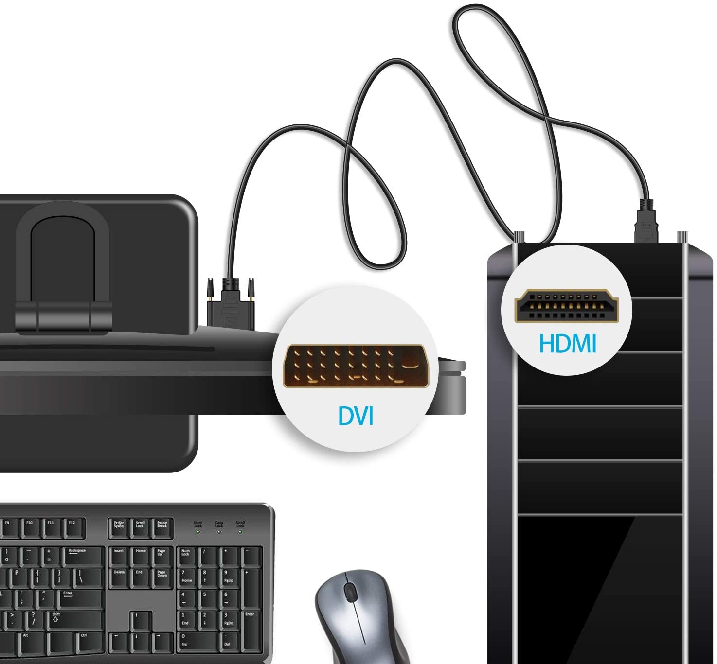 Cavo Video da HDMI™ a DVI-D M/M 5 m TECHLY - immagine 4