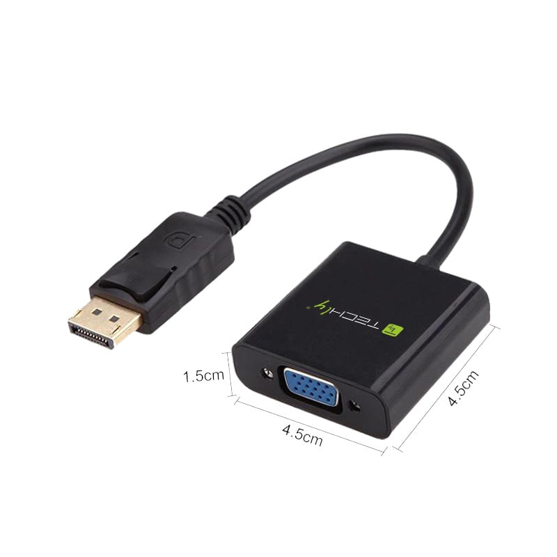 Convertitore DisplayPort a VGA - 15 cm TECHLY - immagine 4