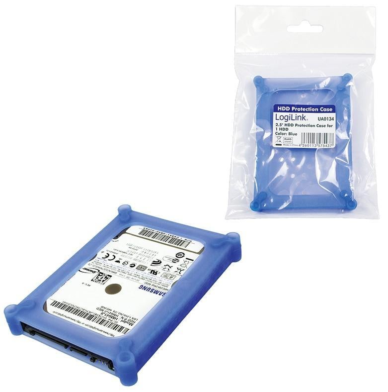 Scatola di Protezione per 1 HDD 2,5'' in Silicone Azzurro LOGILINK - immagine 4