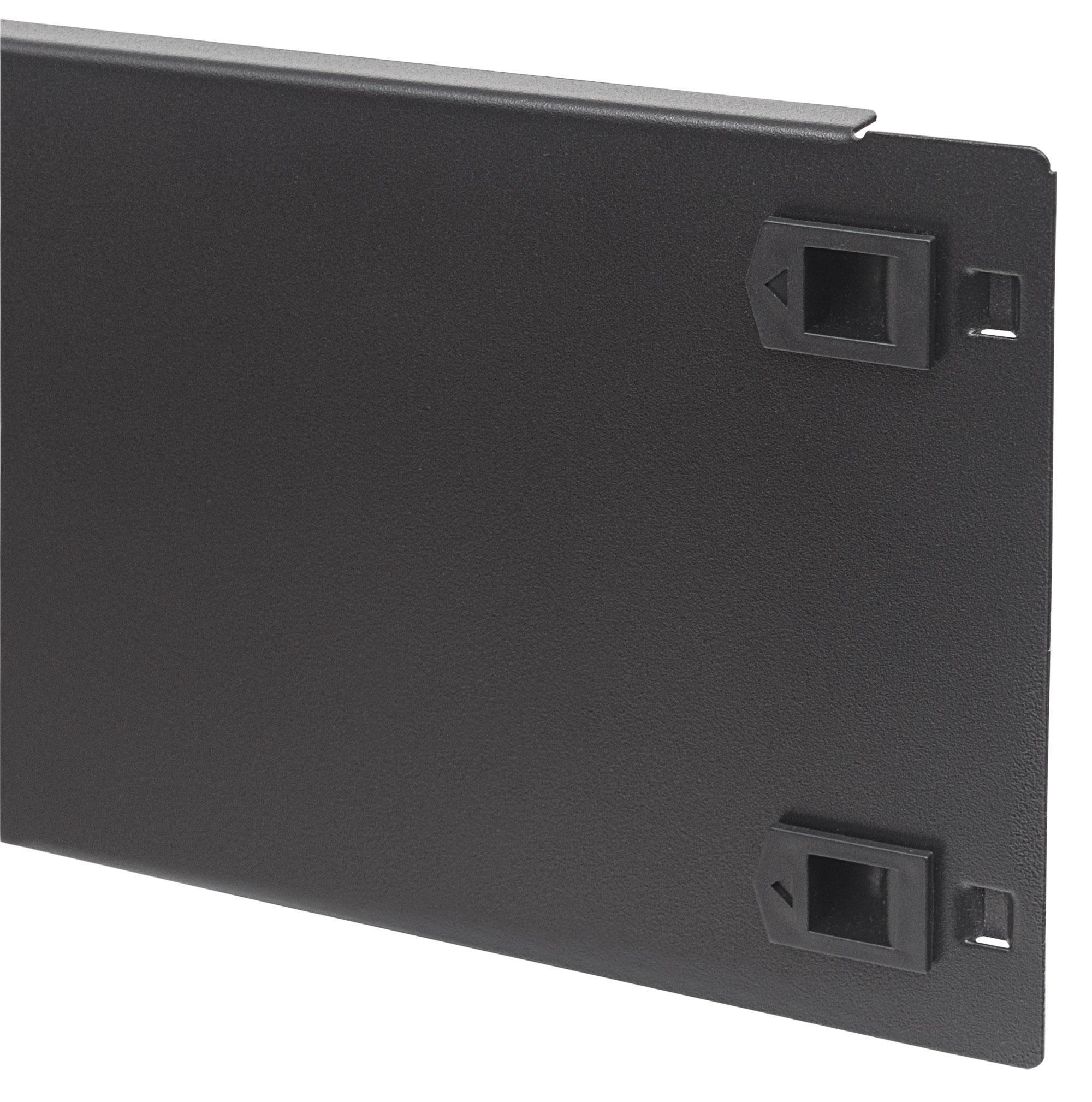 Pannello Cieco Toolless a Clip per Armadi Rack 19'' 3U Nero INTELLINET - immagine 4