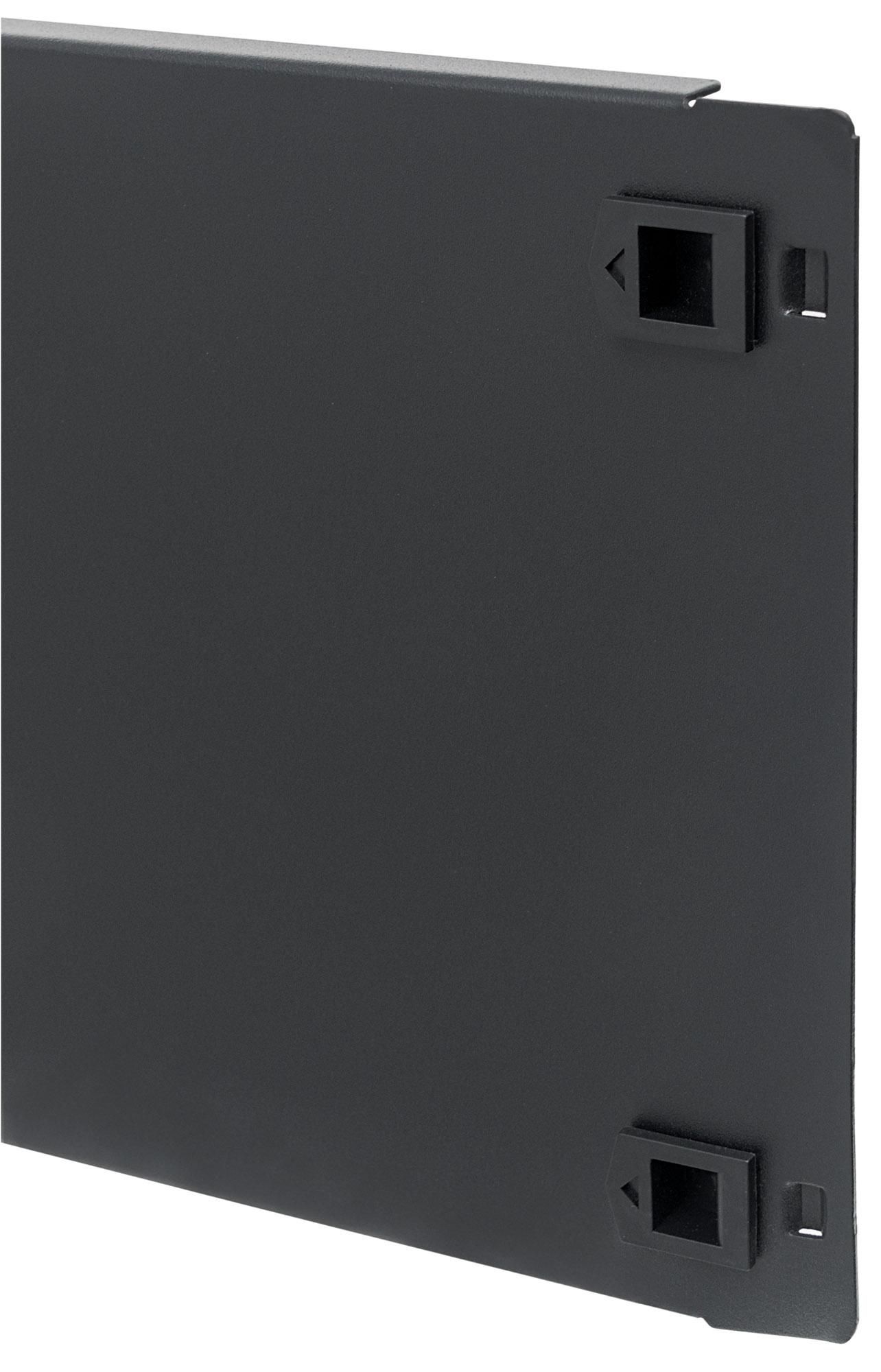 Pannello Cieco Toolless a Clip per Armadi Rack 19'' 4U Nero INTELLINET - immagine 4