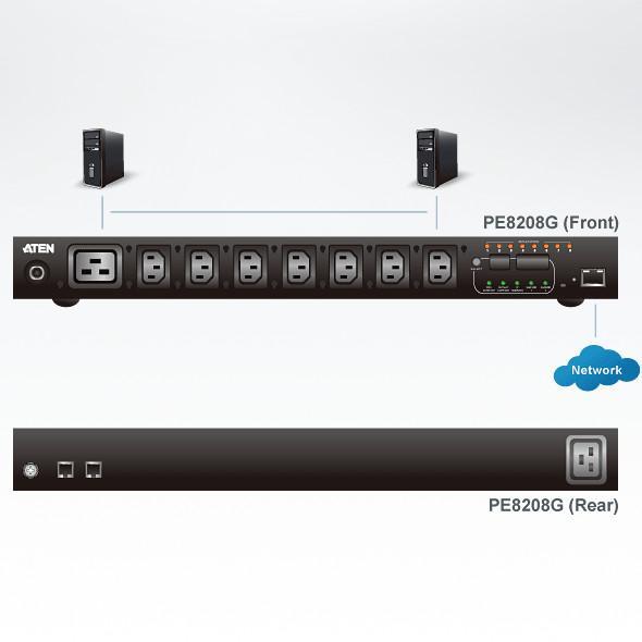 Multipresa Rack PDU 7xC13+C19 Misurazione PDU, Controllo Presa PE8208 ATEN - immagine 4