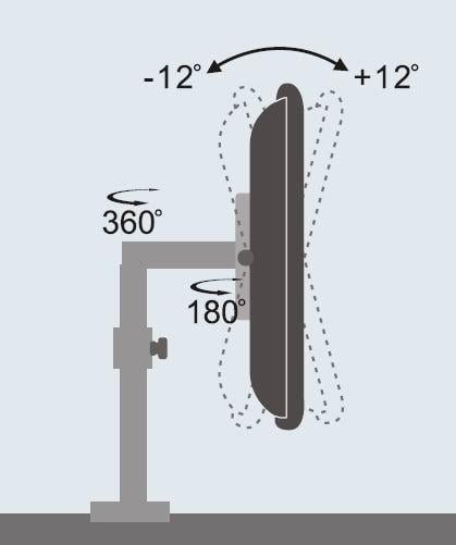 Supporto da scrivania per Monitor 13-27'' braccio medio inclinabile TECHLY - immagine 4