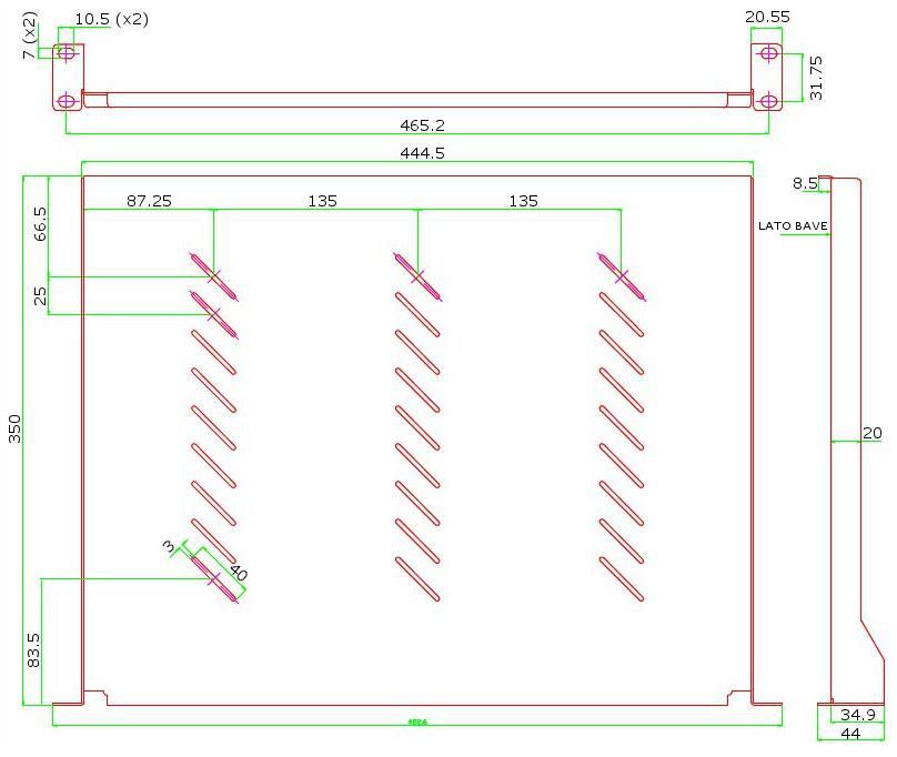 Mensola Rack 19'' 350mm Grigia - Design Compatto INTELLINET - immagine 4